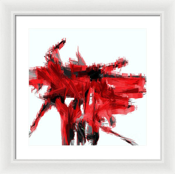 Framed Print - Abstract In Red