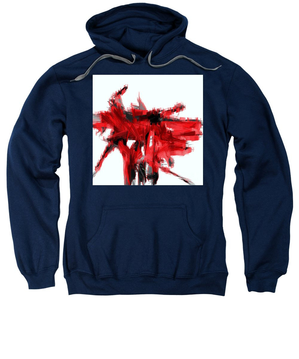 Sweatshirt - Abstract In Red