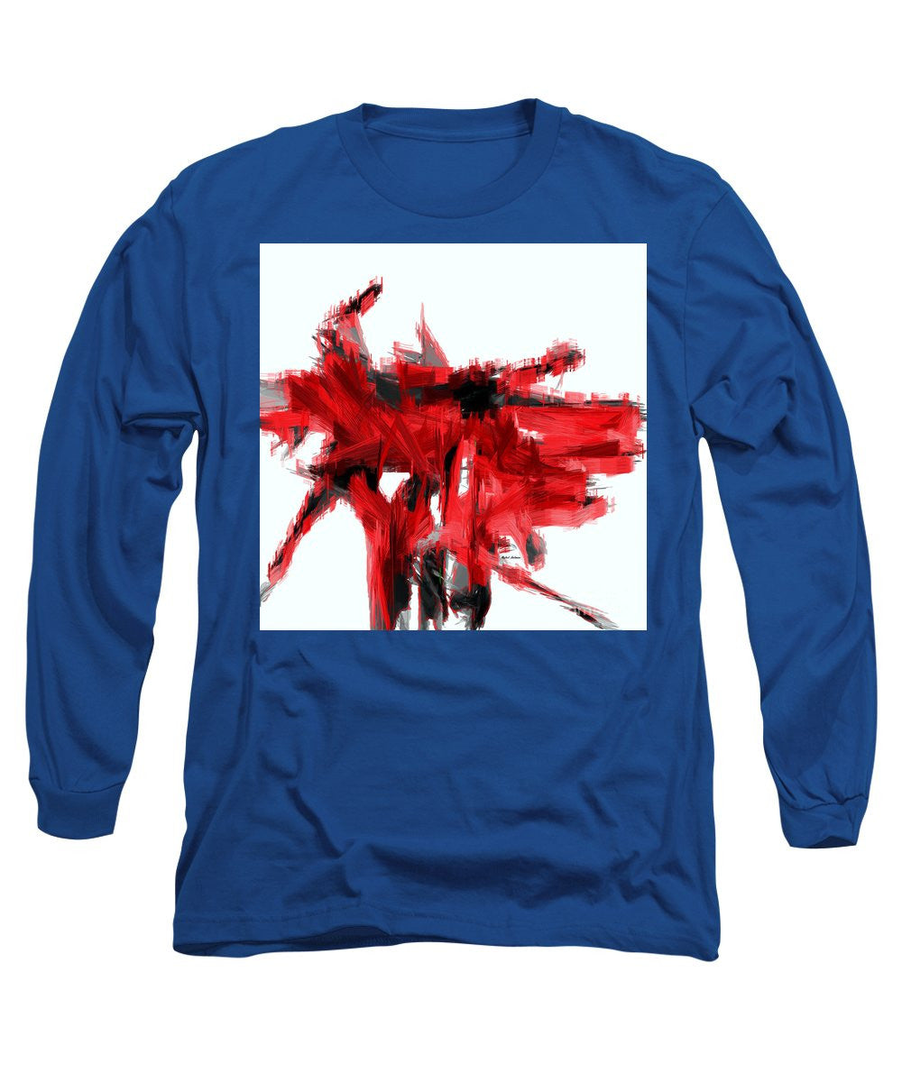 Long Sleeve T-Shirt - Abstract In Red