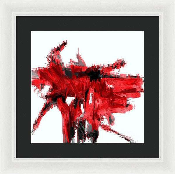 Framed Print - Abstract In Red