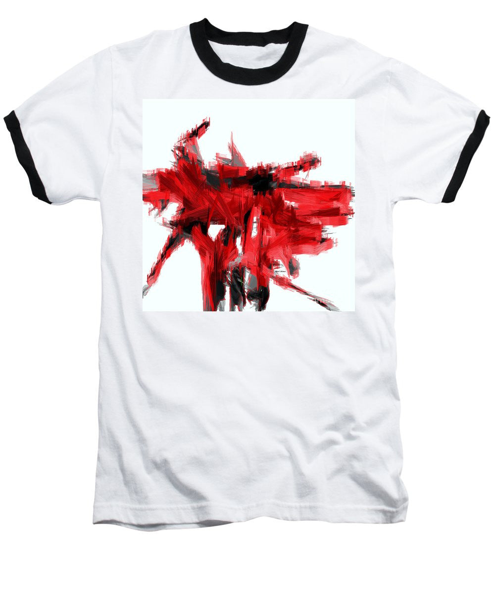 Baseball T-Shirt - Abstract In Red