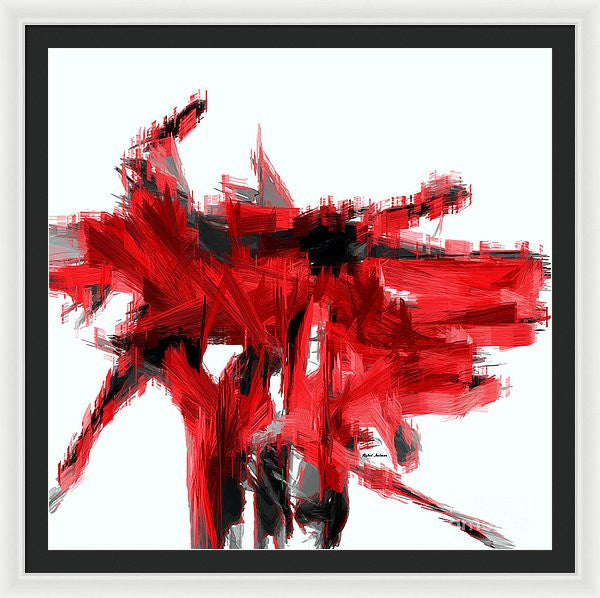 Framed Print - Abstract In Red