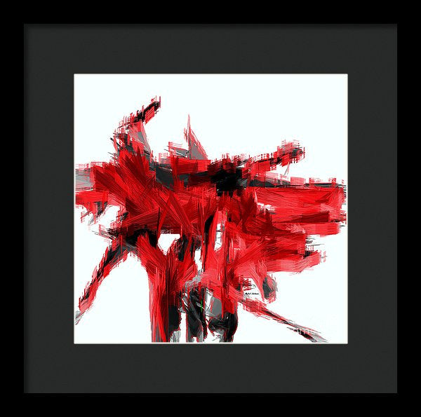 Framed Print - Abstract In Red