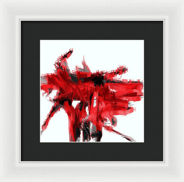 Framed Print - Abstract In Red