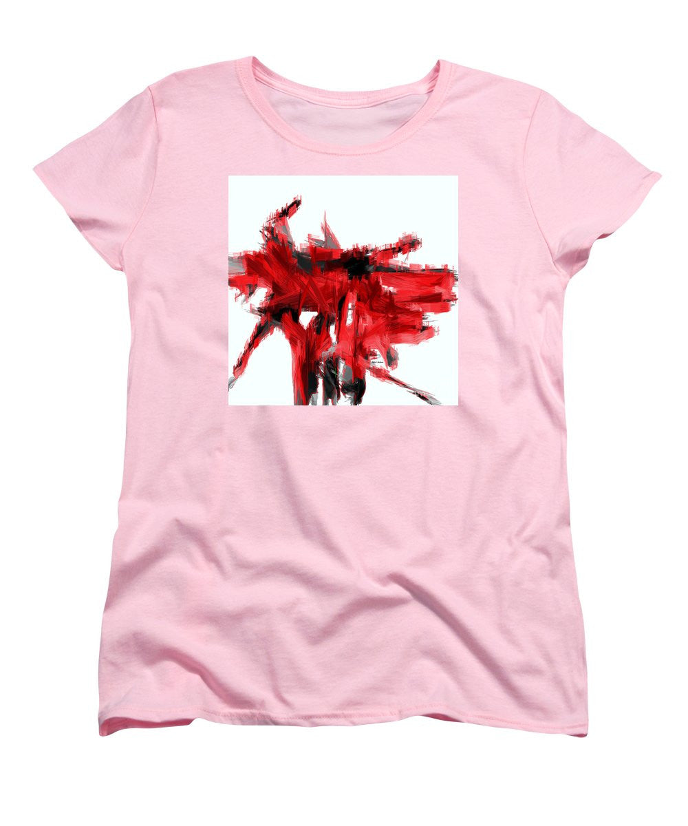 Women's T-Shirt (Standard Cut) - Abstract In Red