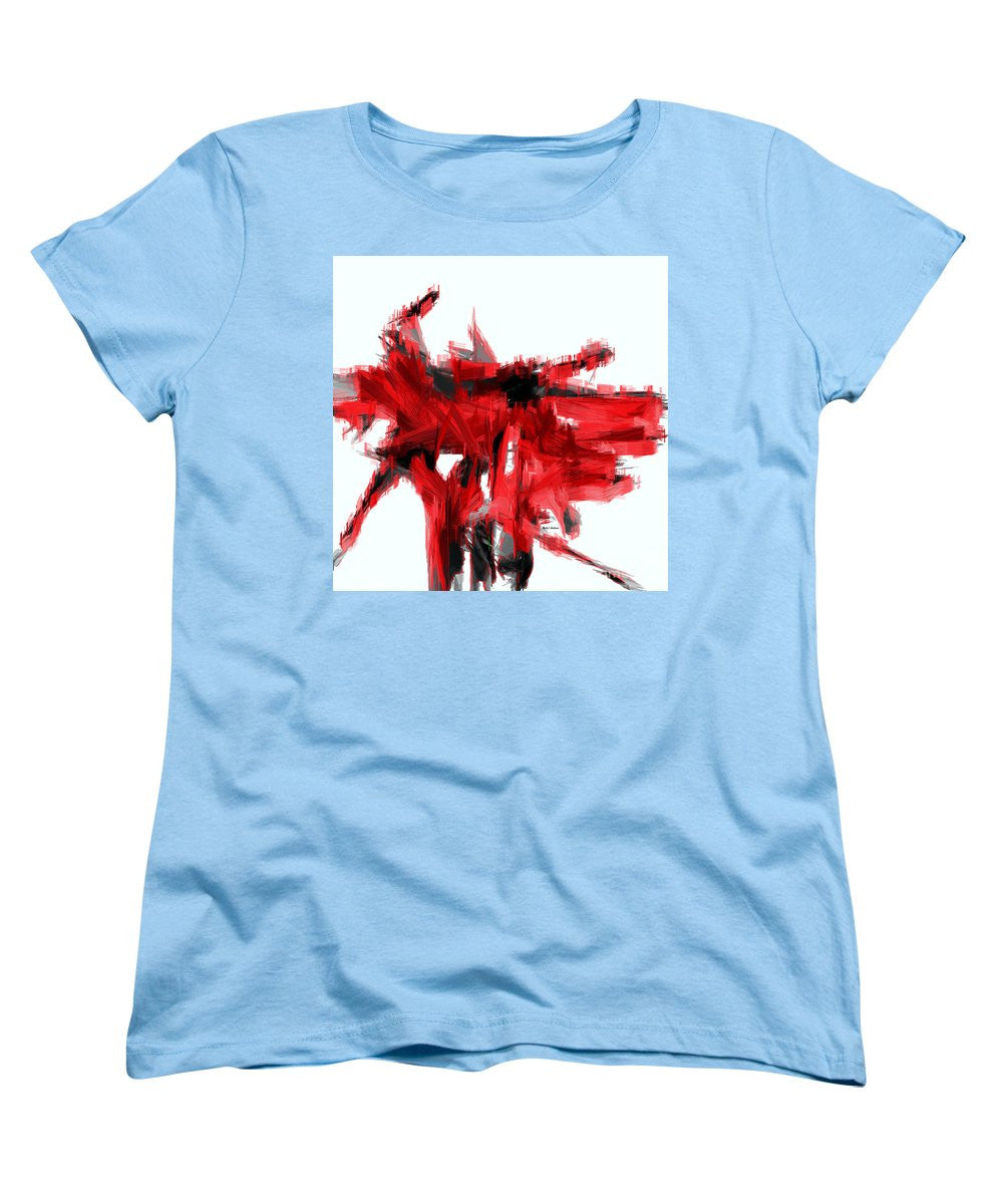 Women's T-Shirt (Standard Cut) - Abstract In Red