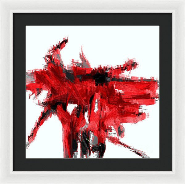 Framed Print - Abstract In Red