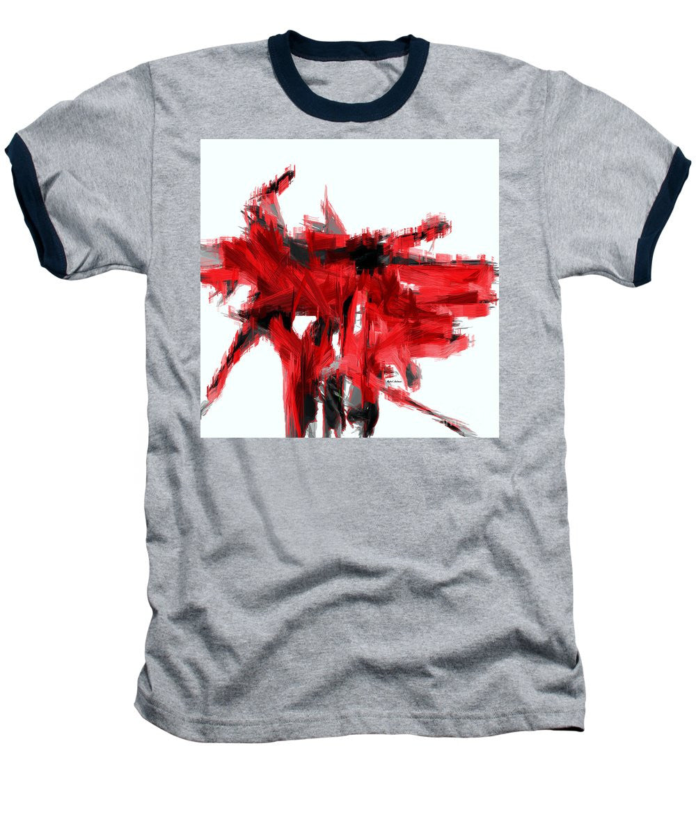 Baseball T-Shirt - Abstract In Red