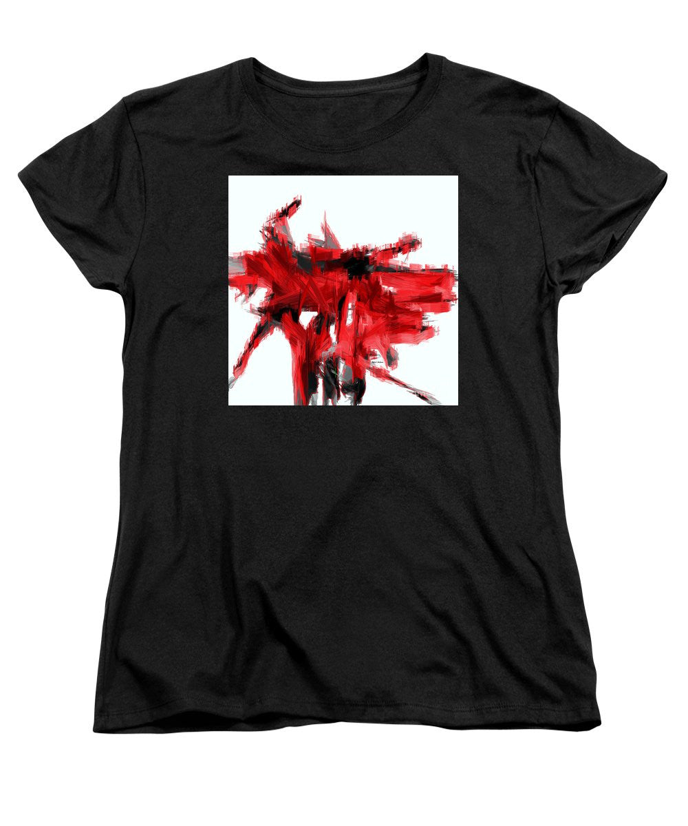 Women's T-Shirt (Standard Cut) - Abstract In Red