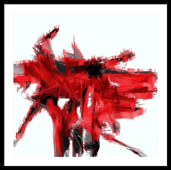 Framed Print - Abstract In Red