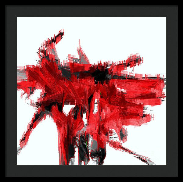 Framed Print - Abstract In Red