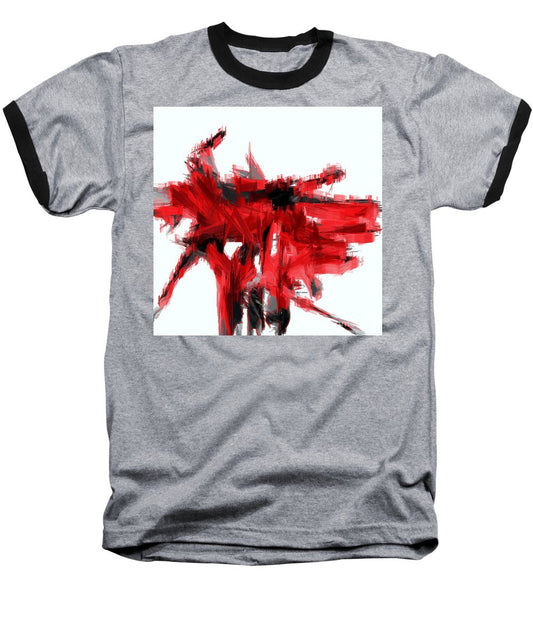 Baseball T-Shirt - Abstract In Red