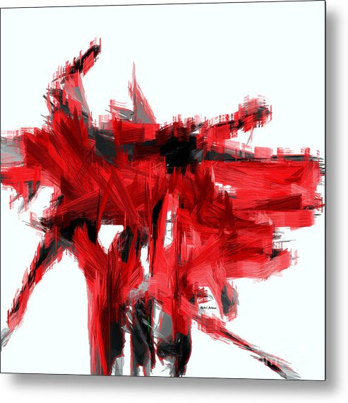 Impression sur métal - Abstrait en rouge