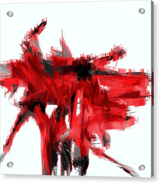 Impression sur acrylique - Abstrait en rouge