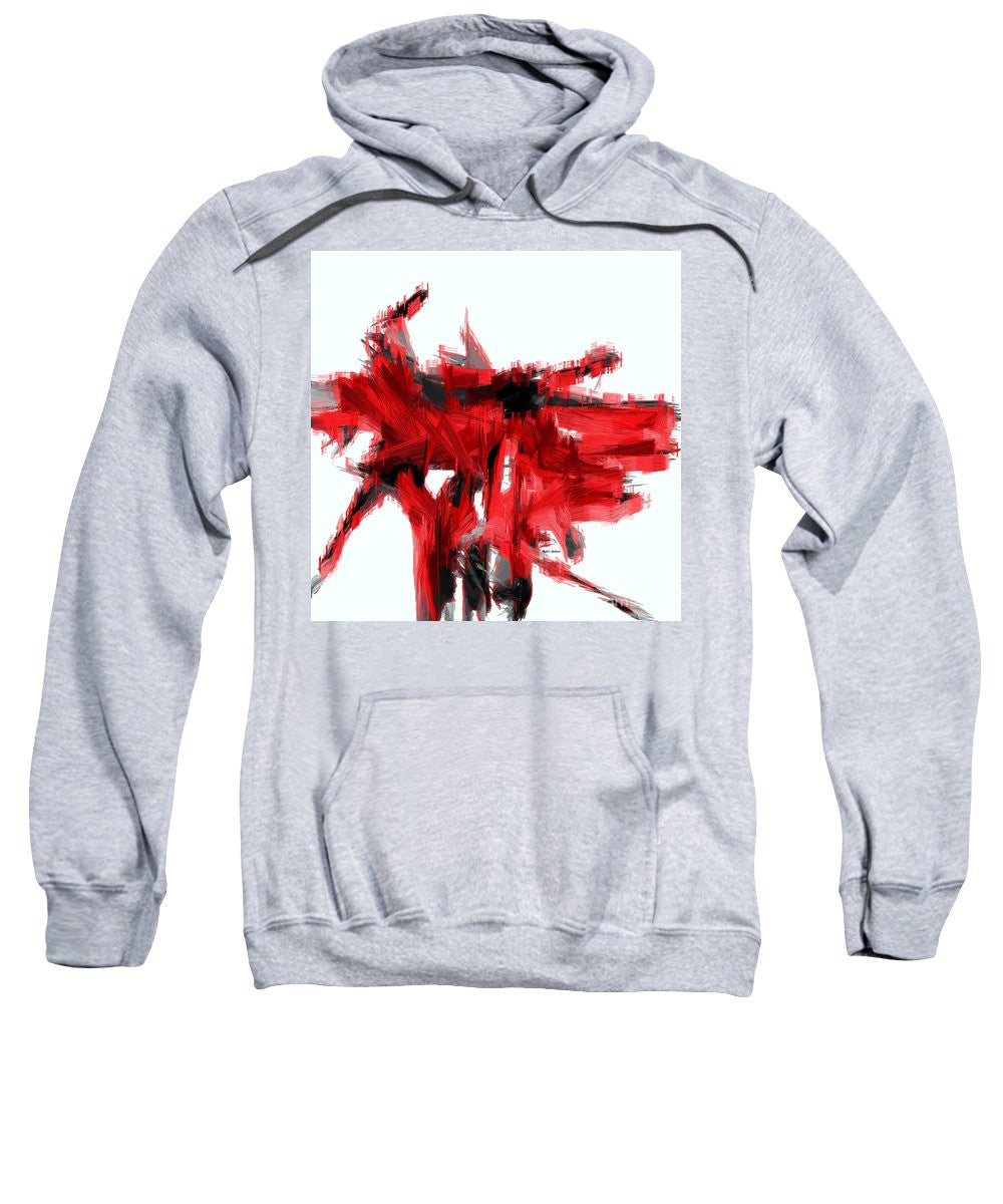 Sweatshirt - Abstract In Red