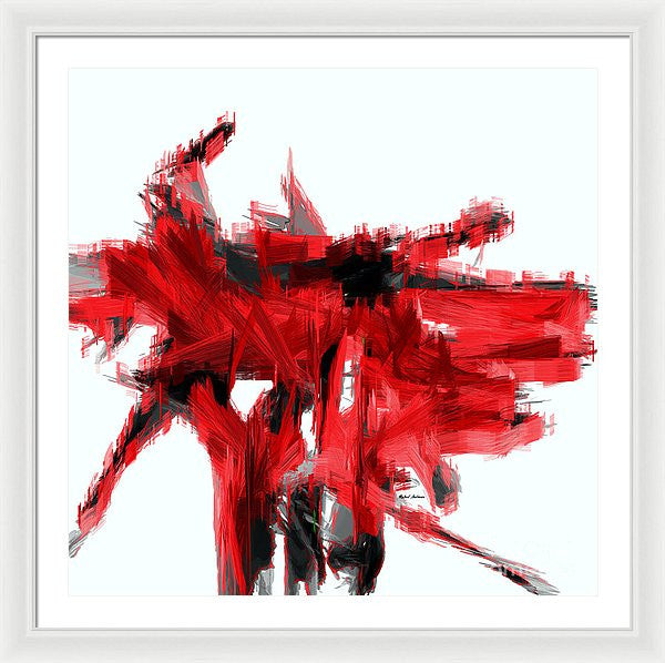 Framed Print - Abstract In Red