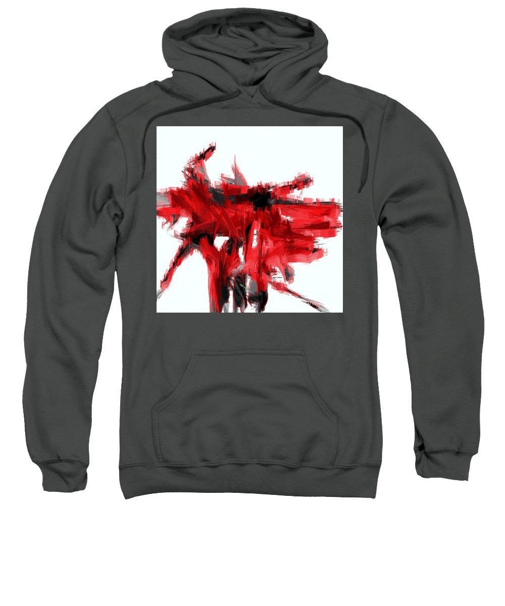 Sweatshirt - Abstract In Red