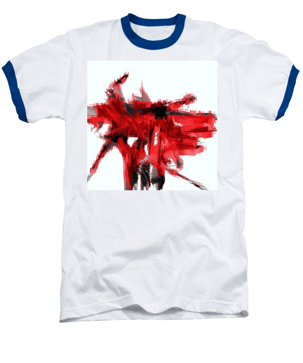 Baseball T-Shirt - Abstract In Red