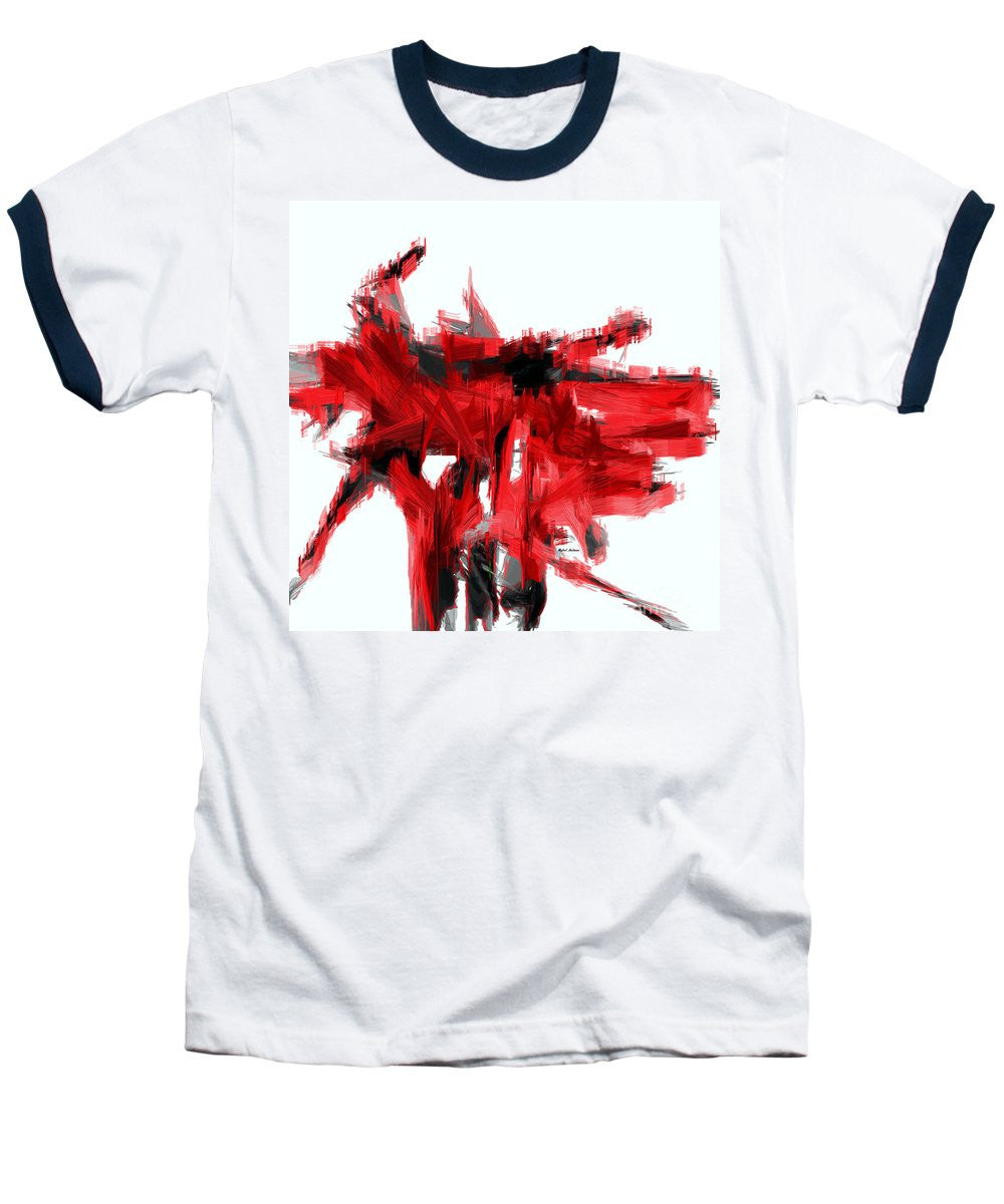 Baseball T-Shirt - Abstract In Red