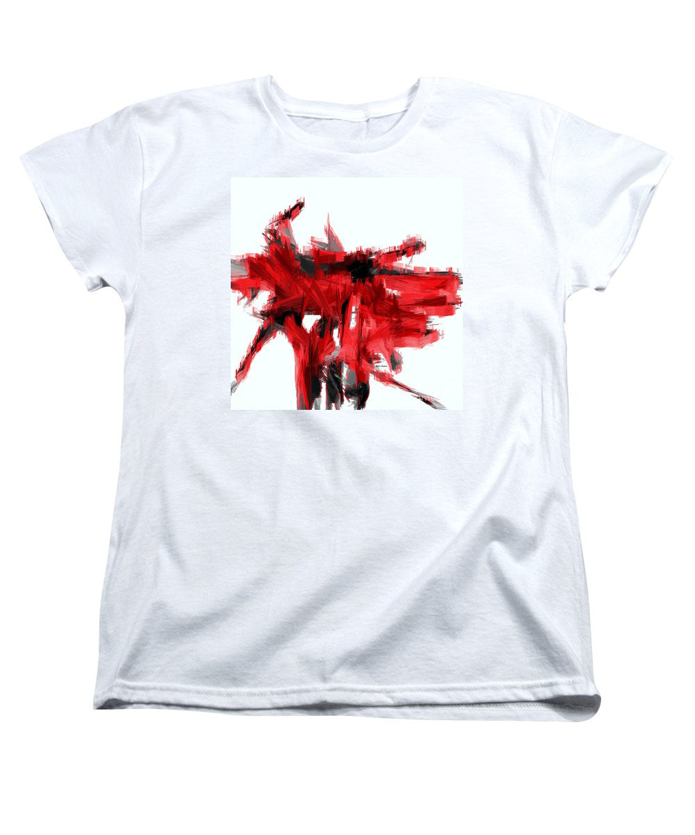 Women's T-Shirt (Standard Cut) - Abstract In Red