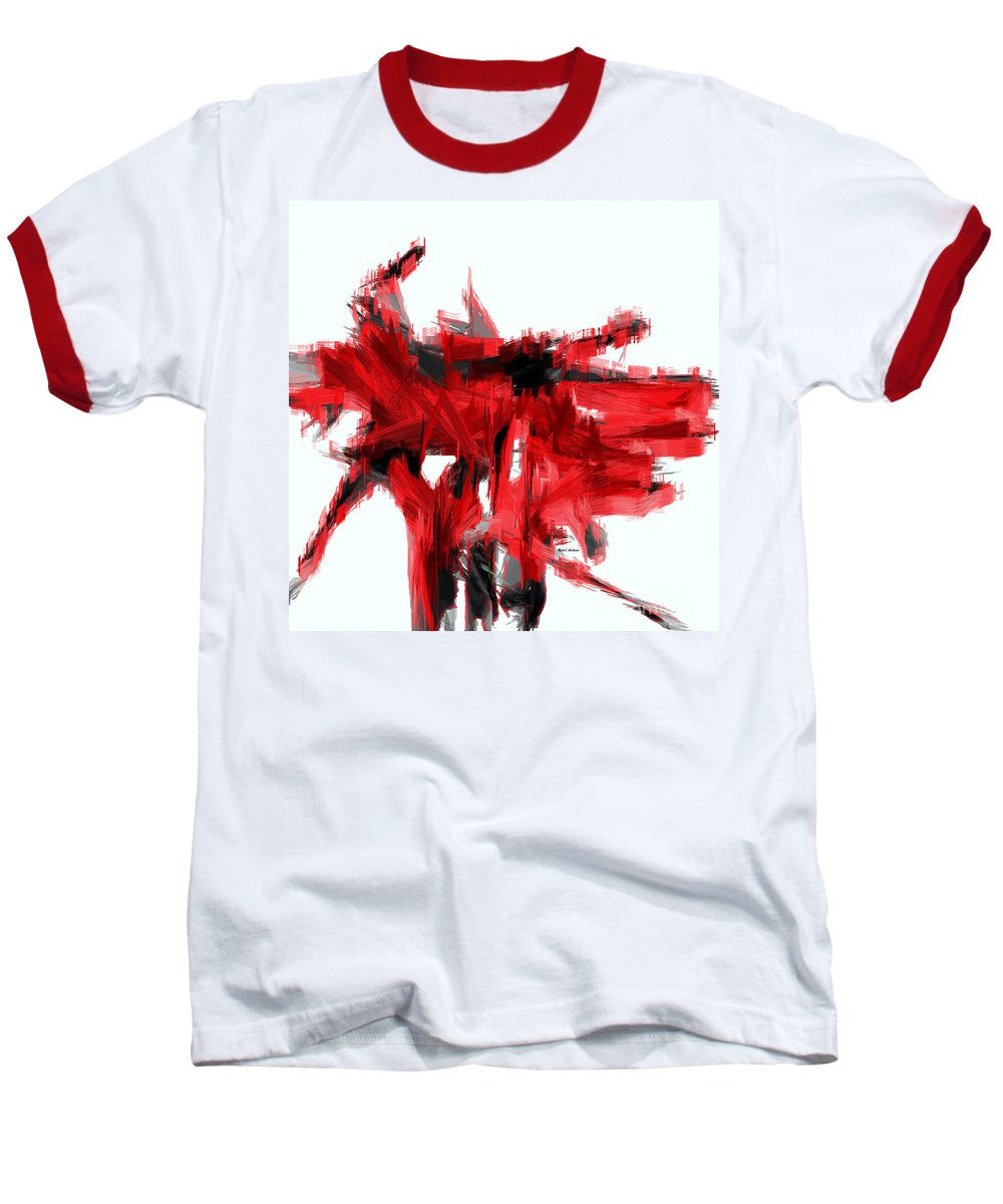 Baseball T-Shirt - Abstract In Red