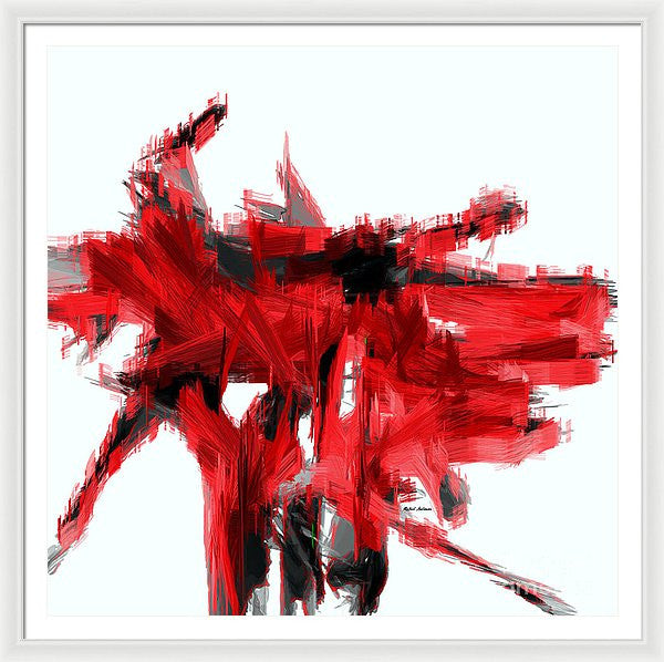 Framed Print - Abstract In Red