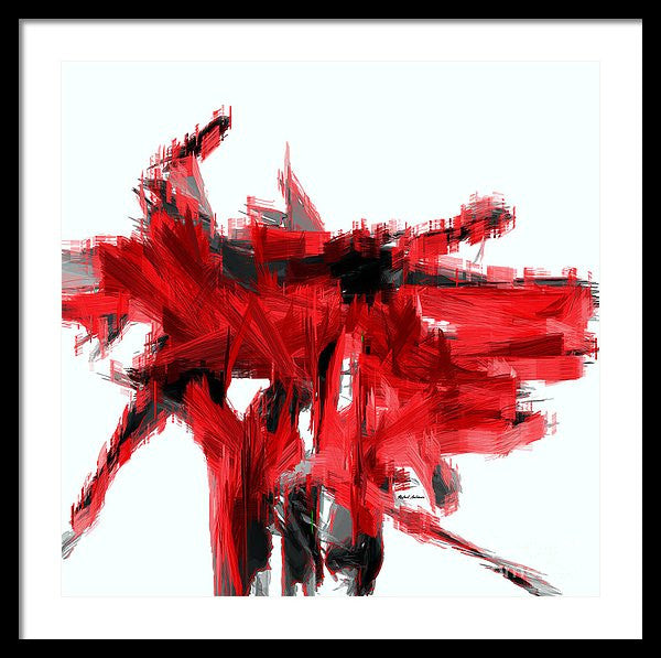 Framed Print - Abstract In Red