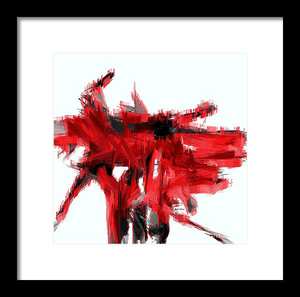 Framed Print - Abstract In Red