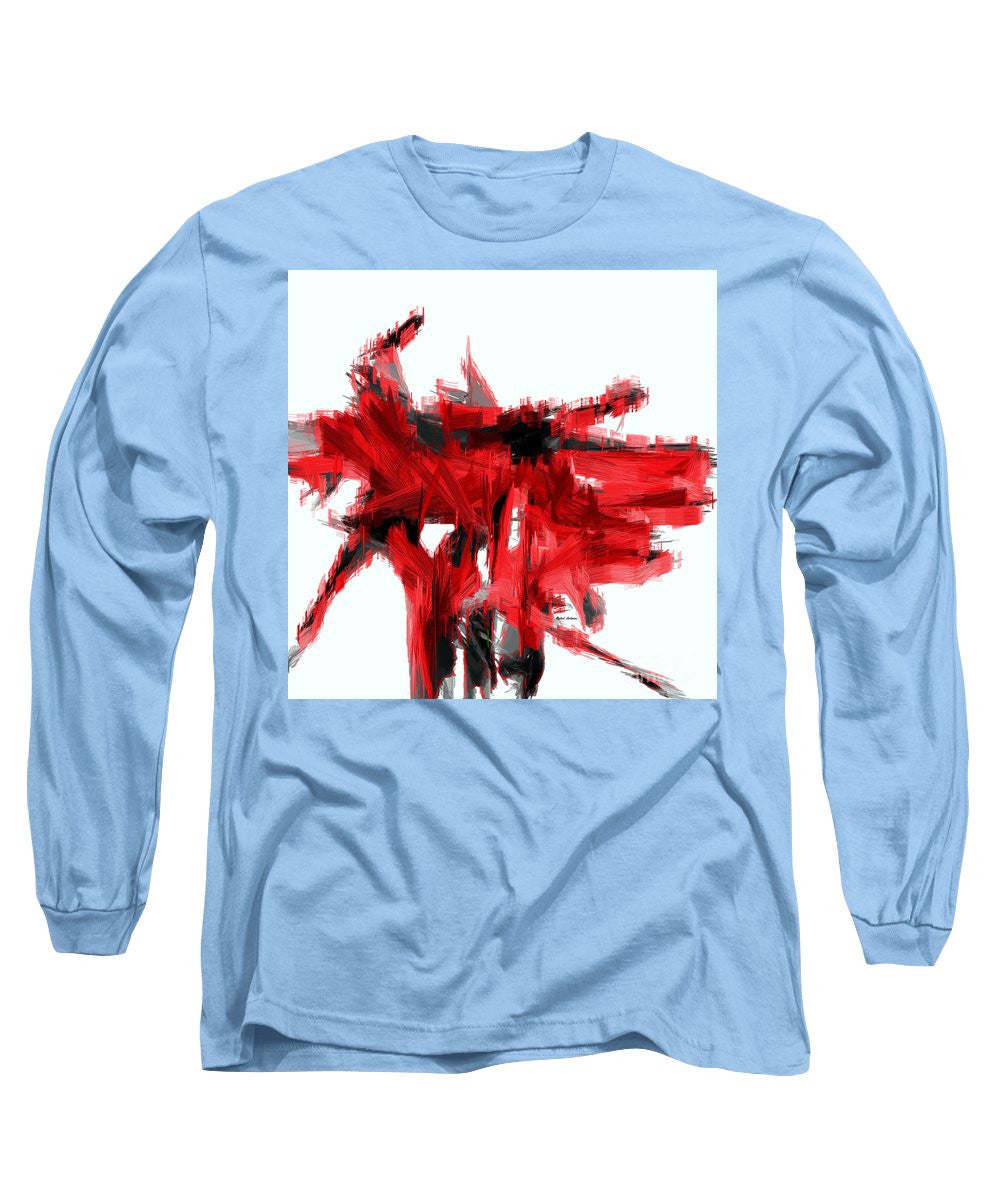 Long Sleeve T-Shirt - Abstract In Red