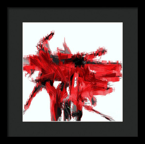 Framed Print - Abstract In Red