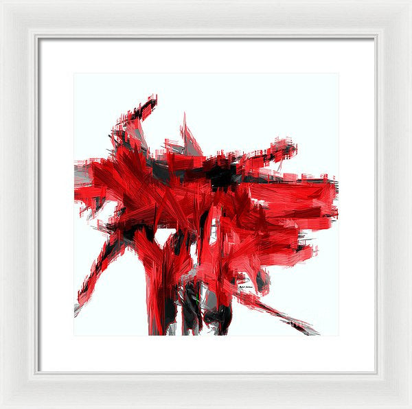 Framed Print - Abstract In Red