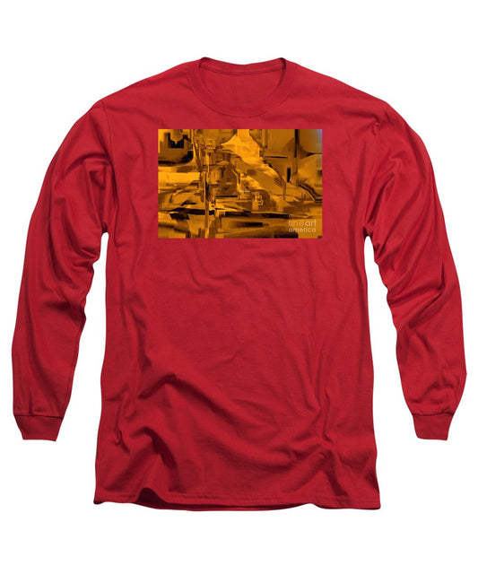 Long Sleeve T-Shirt - Abstract In Sepia