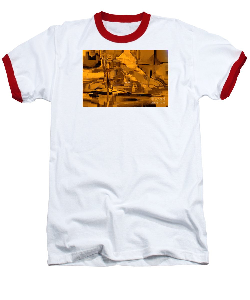 T-shirt de baseball - Abstrait en sépia