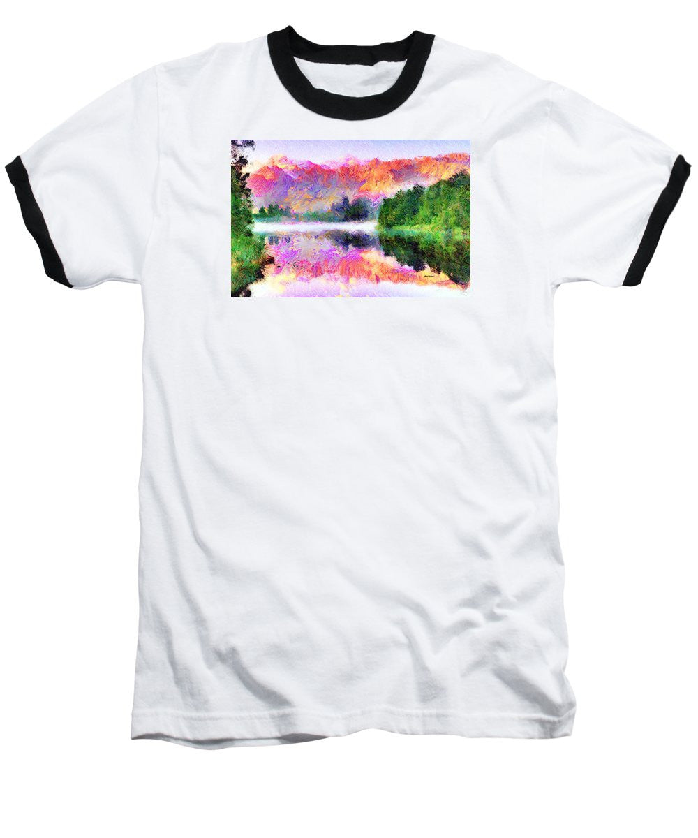 Baseball T-Shirt - Abstract Landscape 0743