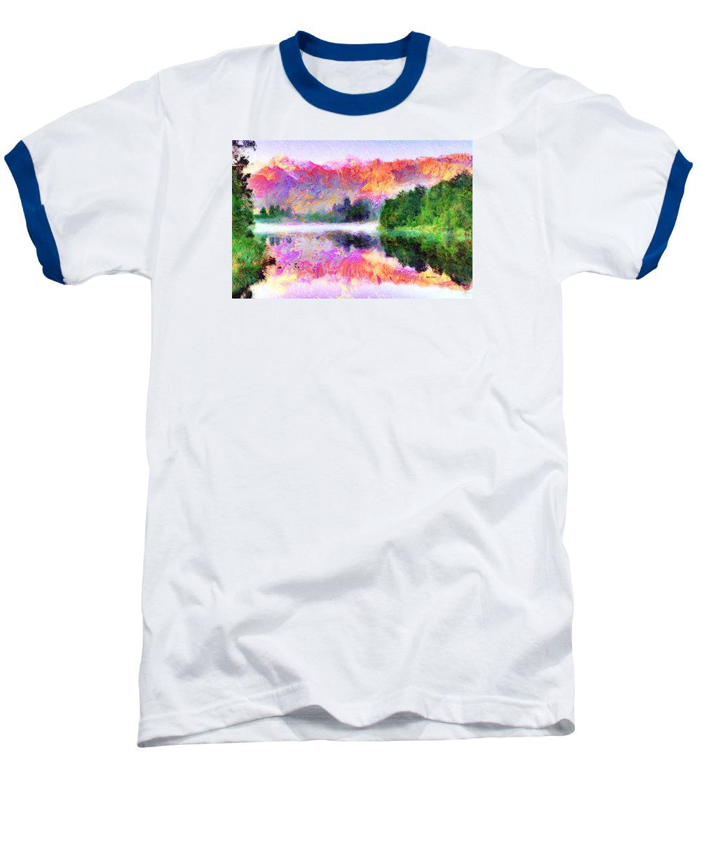 Baseball T-Shirt - Abstract Landscape 0743