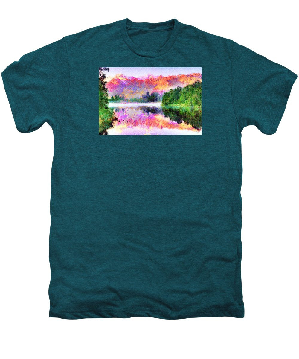 Men's Premium T-Shirt - Abstract Landscape 0743