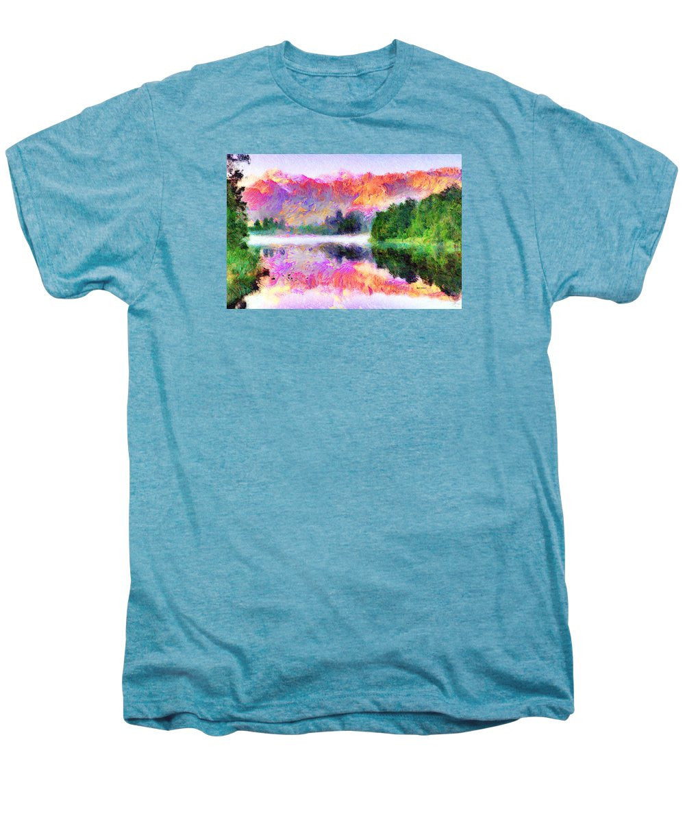 Men's Premium T-Shirt - Abstract Landscape 0743