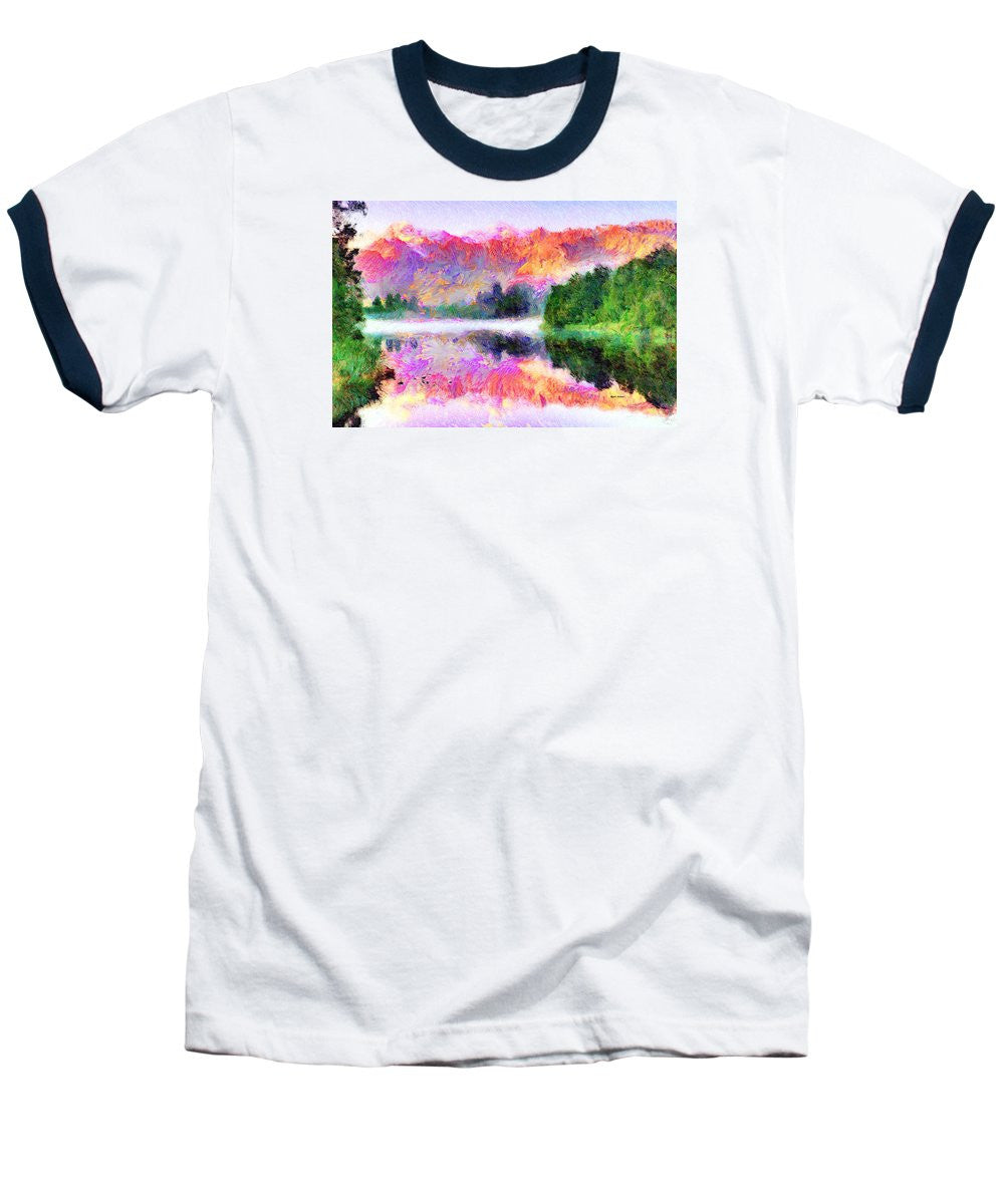 Baseball T-Shirt - Abstract Landscape 0743