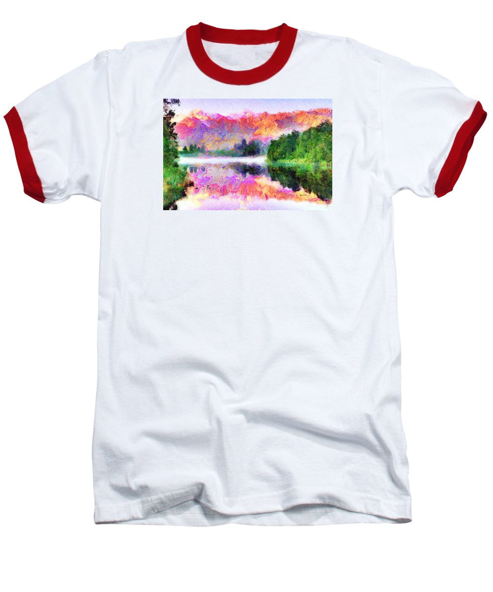 Baseball T-Shirt - Abstract Landscape 0743