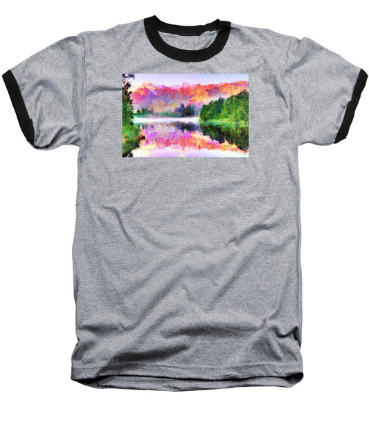 Baseball T-Shirt - Abstract Landscape 0743