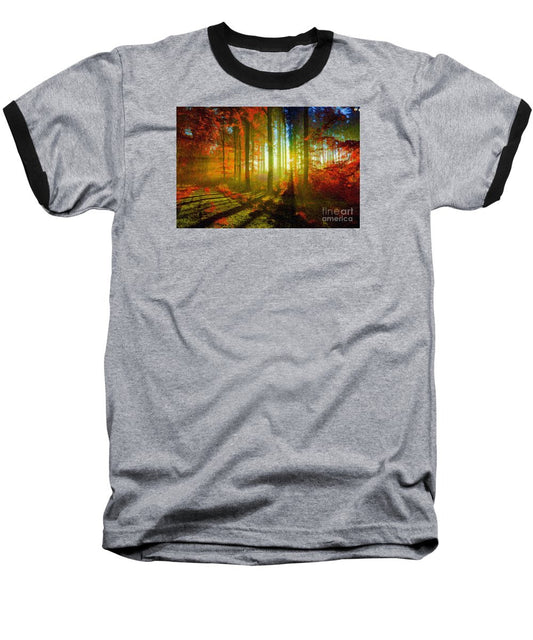 Baseball T-Shirt - Abstract Landscape 0745