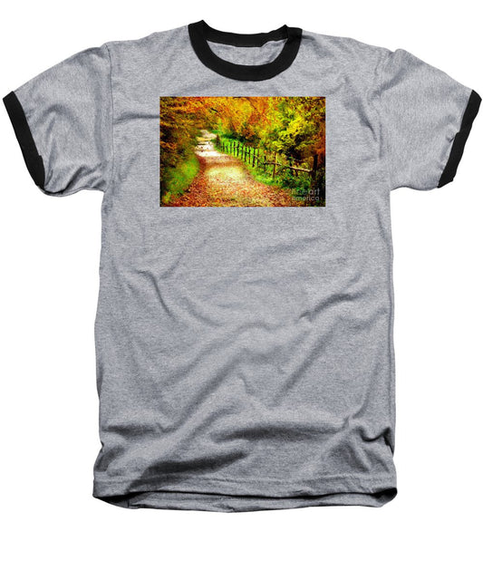 Baseball T-Shirt - Abstract Landscape 0746