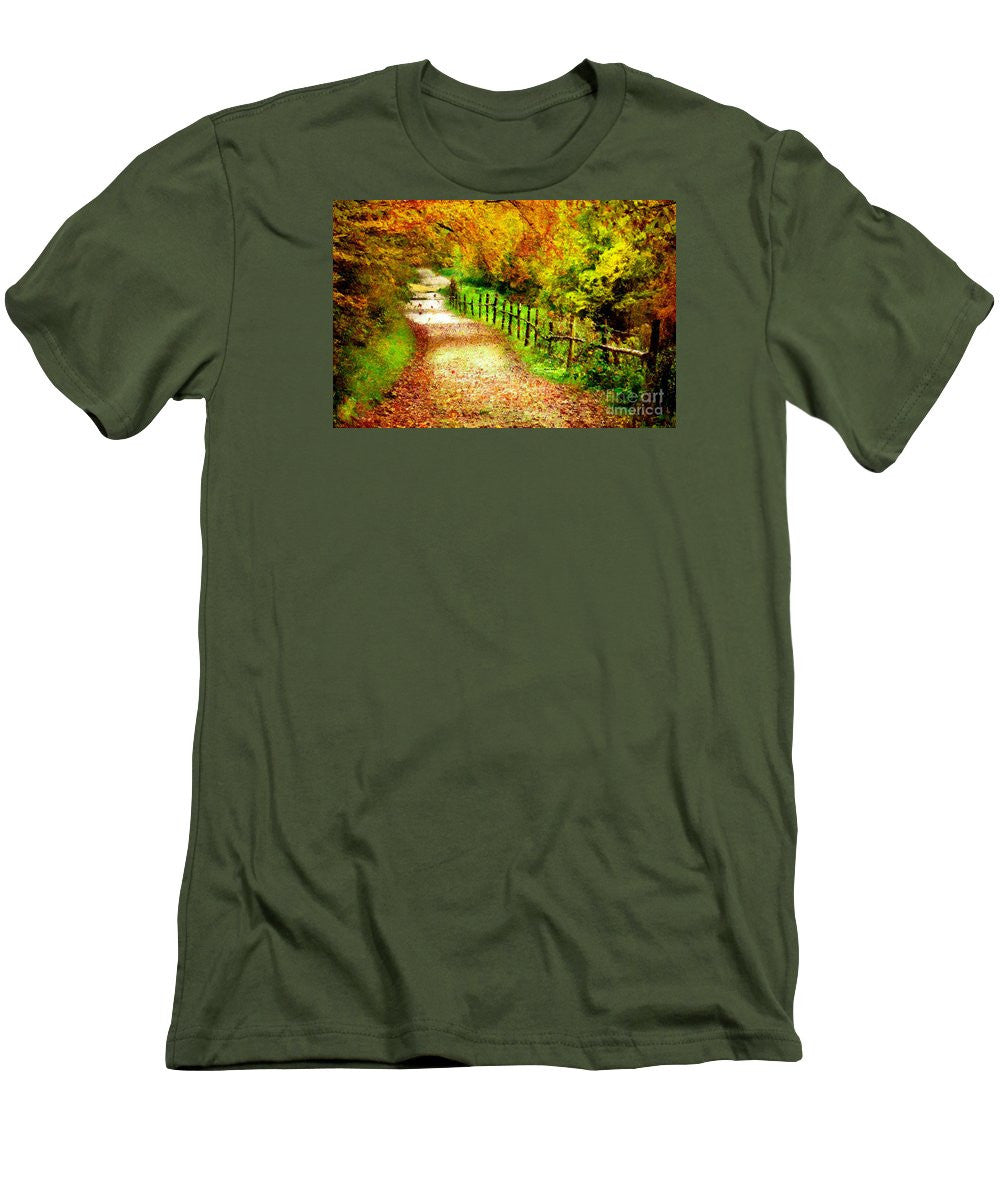 T-shirt pour homme (coupe ajustée) - Paysage abstrait 0746