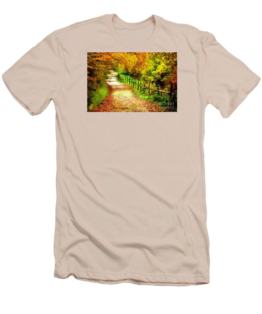 T-shirt pour homme (coupe ajustée) - Paysage abstrait 0746