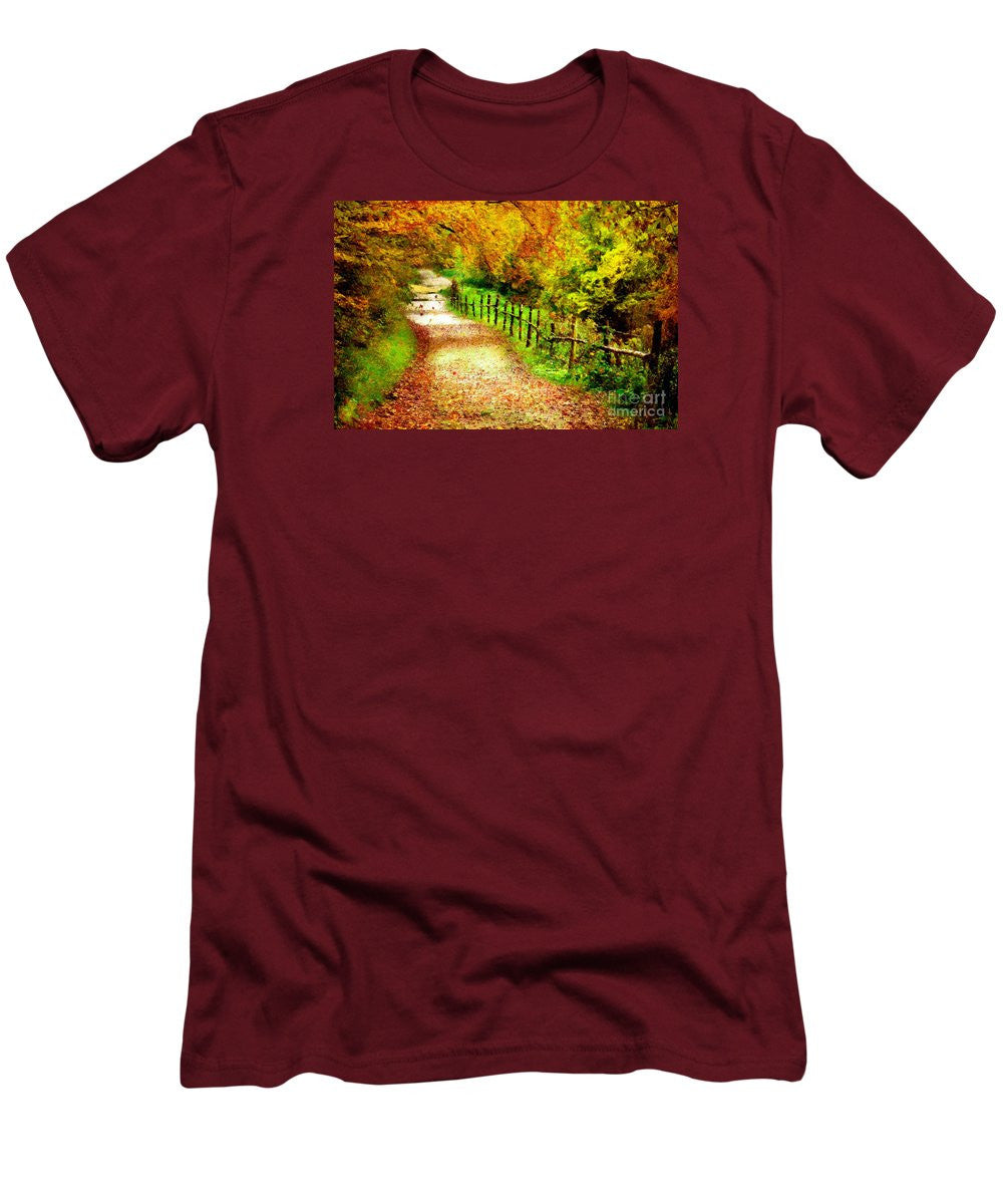 T-shirt pour homme (coupe ajustée) - Paysage abstrait 0746