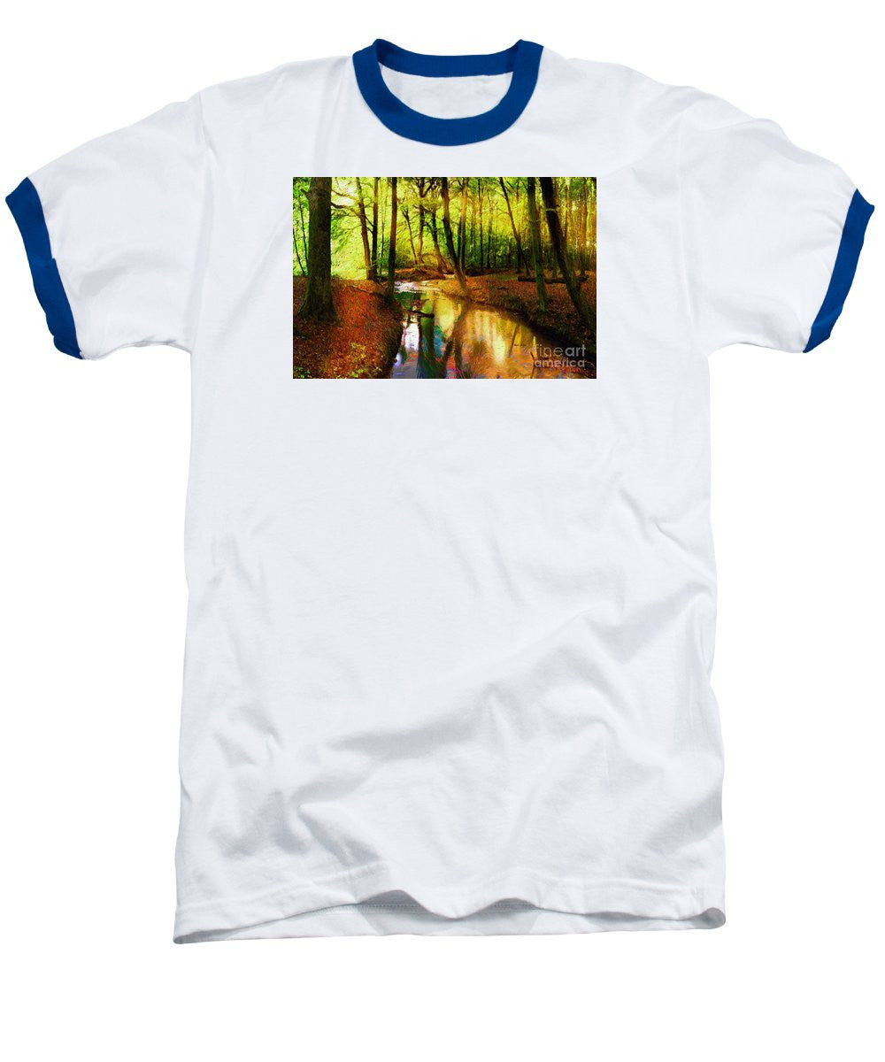 Baseball T-Shirt - Abstract Landscape 0747