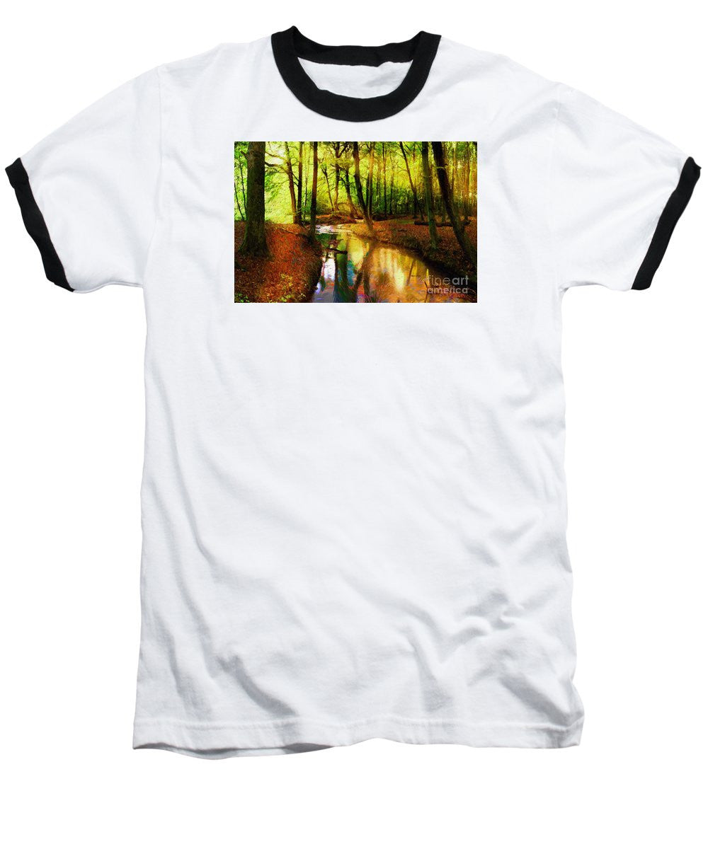 Baseball T-Shirt - Abstract Landscape 0747