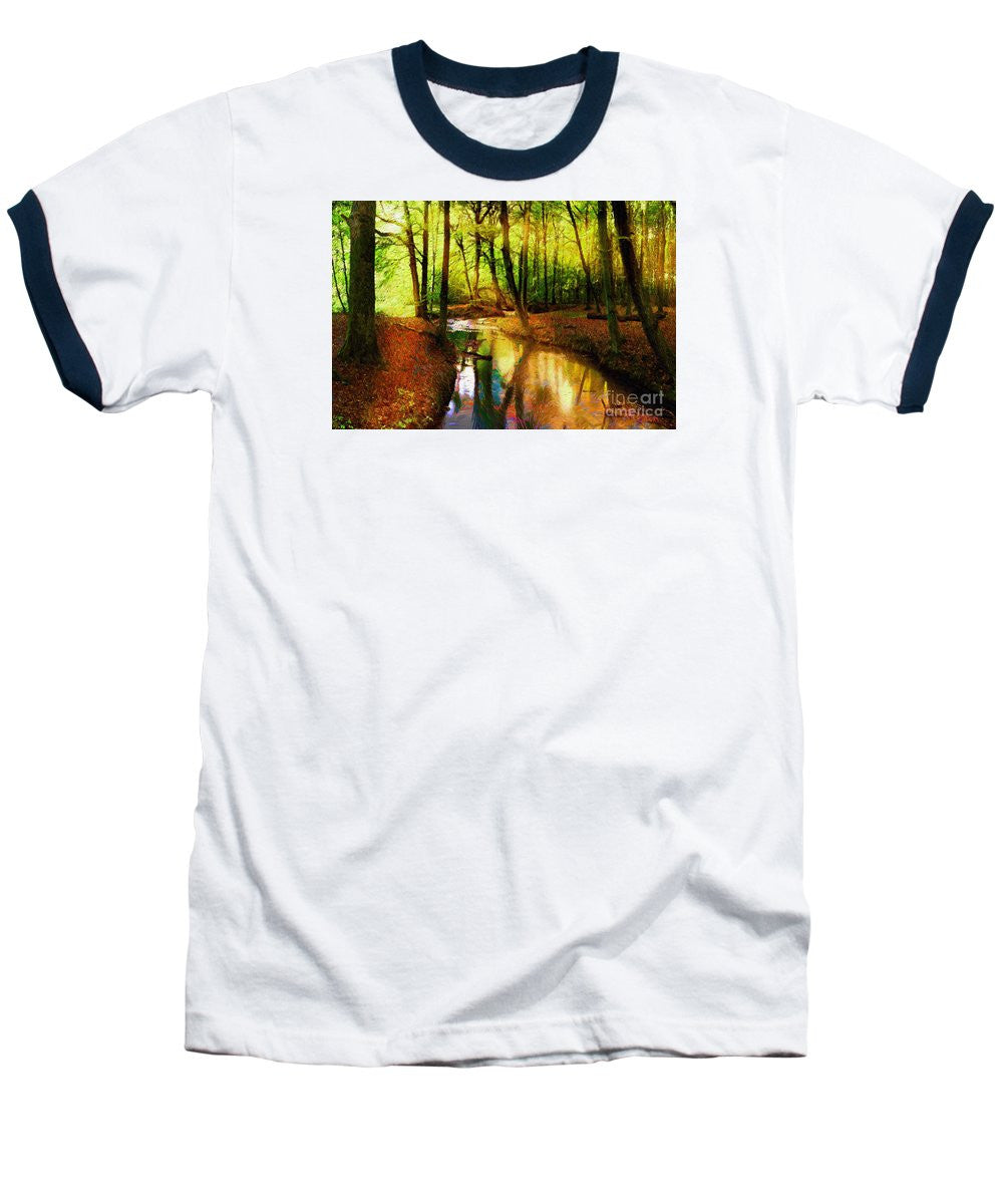 Baseball T-Shirt - Abstract Landscape 0747