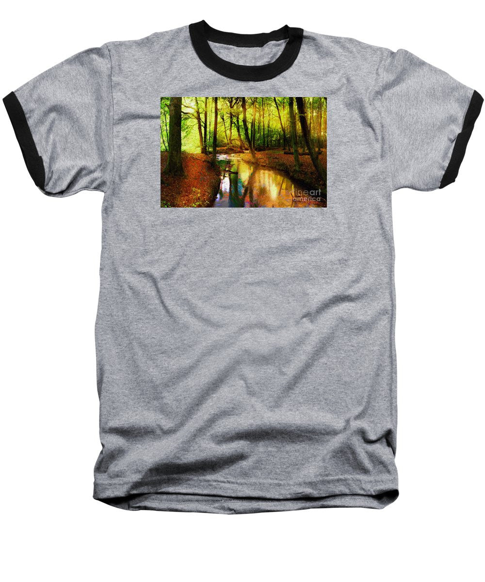 Baseball T-Shirt - Abstract Landscape 0747