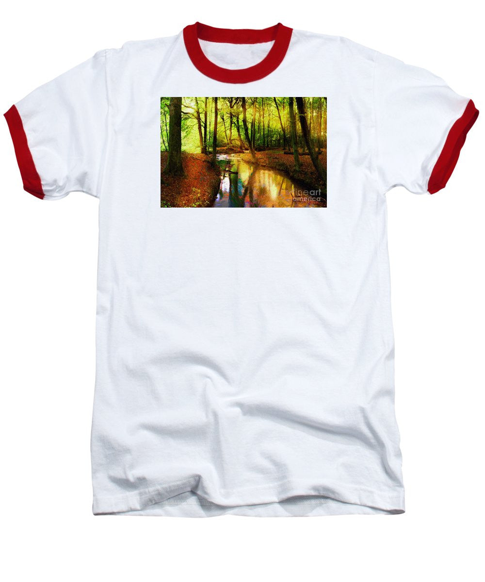 Baseball T-Shirt - Abstract Landscape 0747